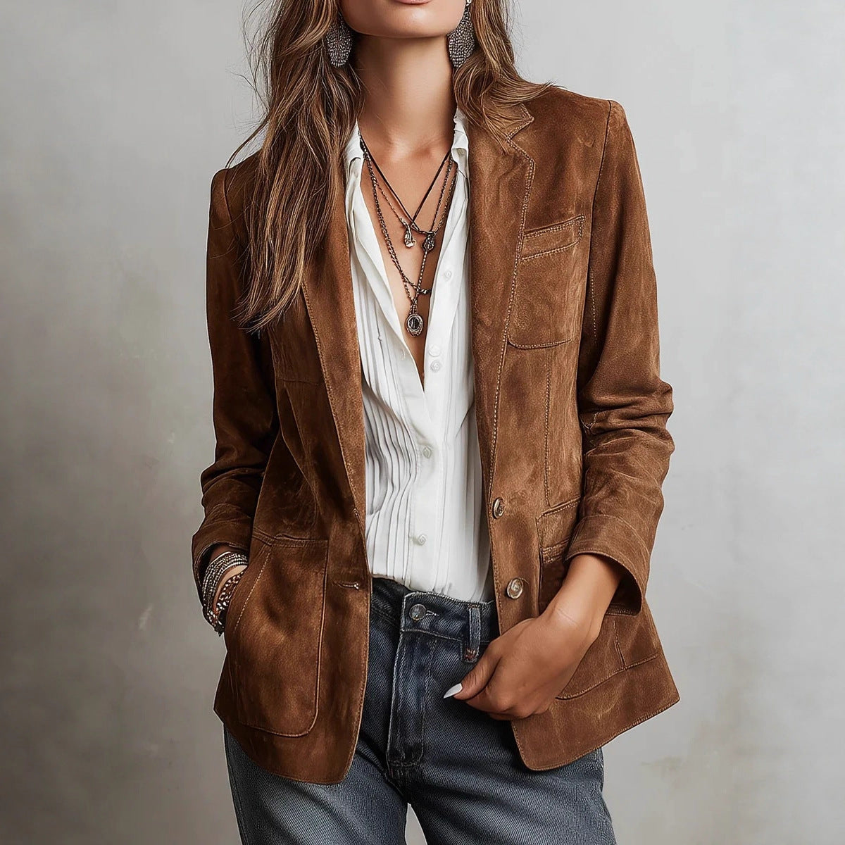 Cristina | Americana vintage de mujer efecto ante