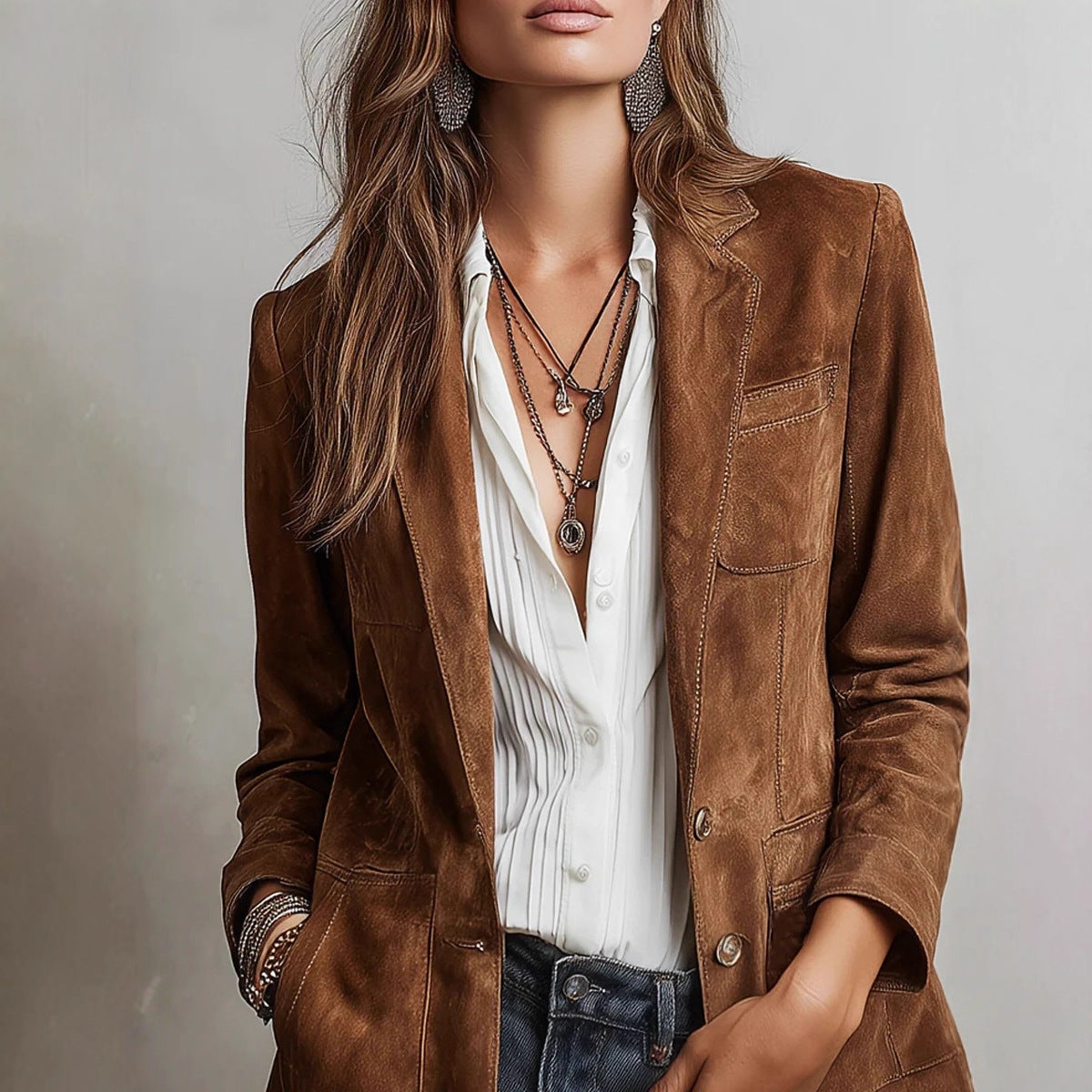 Cristina | Americana vintage de mujer efecto ante