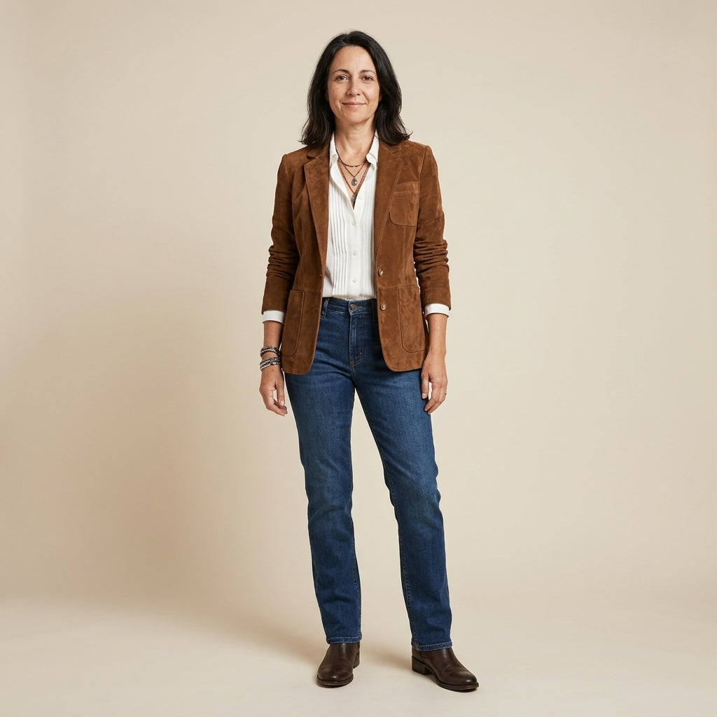 Cristina | Americana vintage de mujer efecto ante