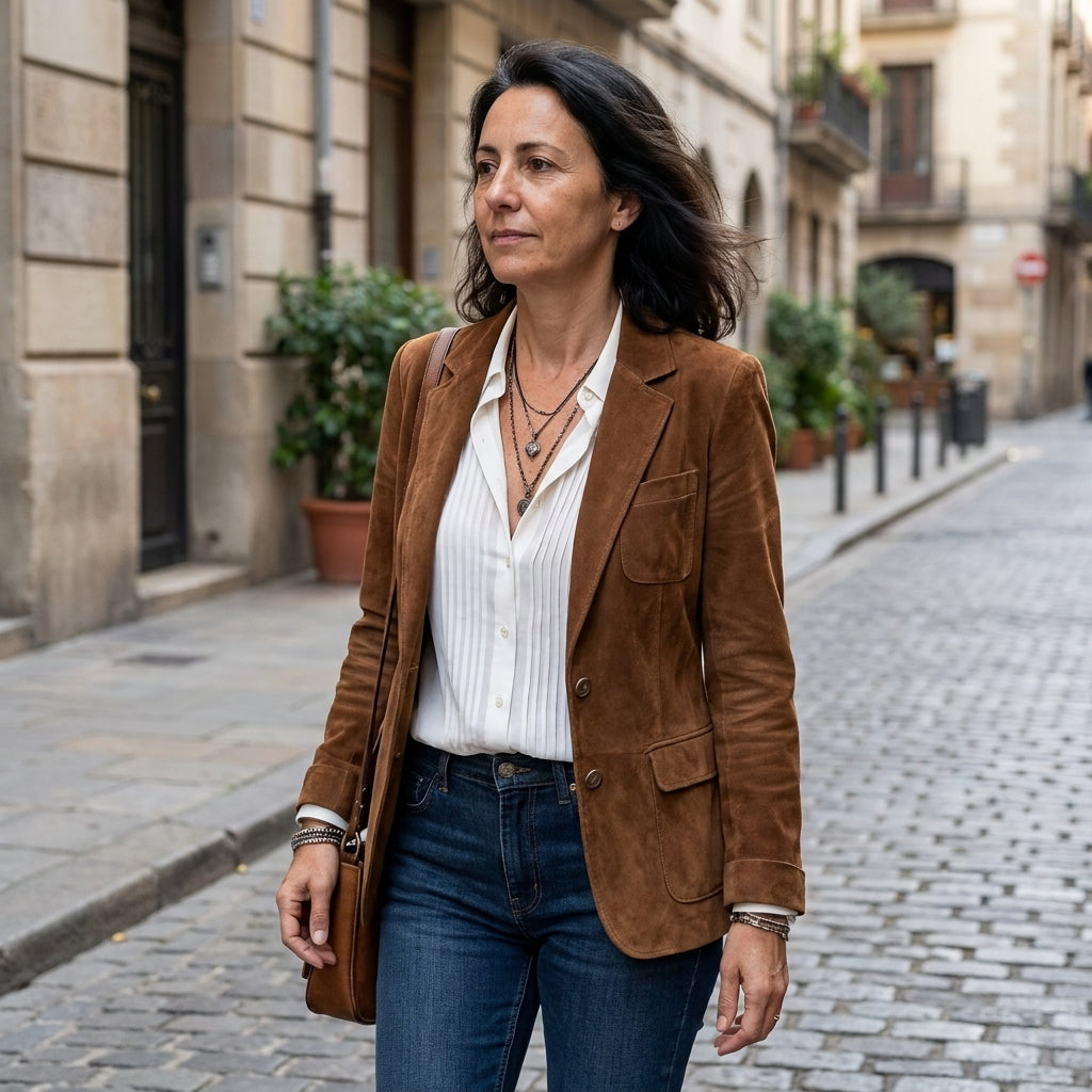 Cristina | Americana vintage de mujer efecto ante