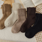 Calcetines altos de punto polar con forro, 5 colores